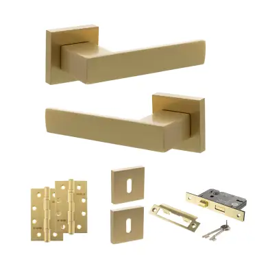 Click Here To Enlarge This Photo Of Atlantic - SP217SB Senza Pari Panetti Door Handle Pack - Satin Brass