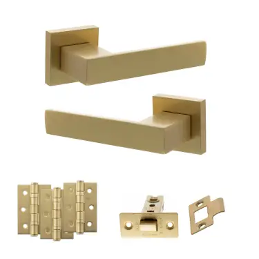 Click Here To Enlarge This Photo Of Atlantic - SP217SB Senza Pari Panetti Door Handle Pack - Satin Brass