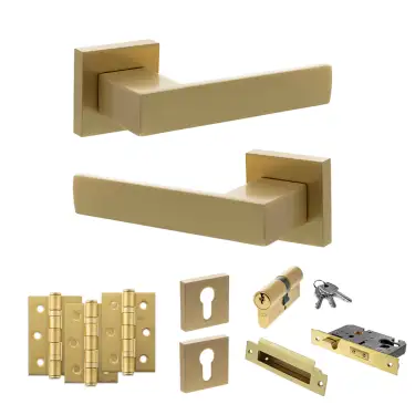 Click Here To Enlarge This Photo Of Atlantic - SP217SB Senza Pari Panetti Door Handle Pack - Satin Brass