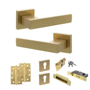 Click Here To Enlarge This Photo Of Atlantic - SP217SB Senza Pari Panetti Door Handle Pack - Satin Brass