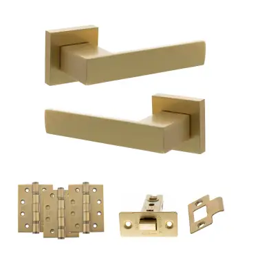 Click Here To Enlarge This Photo Of Atlantic - SP217SB Senza Pari Panetti Door Handle Pack - Satin Brass