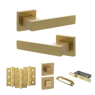 Click Here To Enlarge This Photo Of Atlantic - SP217SB Senza Pari Panetti Door Handle Pack - Satin Brass