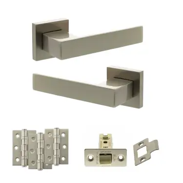 Click Here To Enlarge This Photo Of Atlantic - SP217SN Senza Pari Panetti Door Handle Pack - Satin Nickel