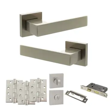 Click Here To Enlarge This Photo Of Atlantic - SP217SN Senza Pari Panetti Door Handle Pack - Satin Nickel