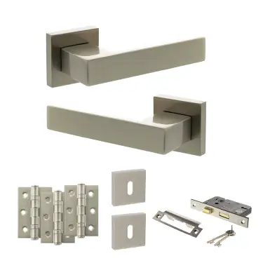 Click Here To Enlarge This Photo Of Atlantic - SP217SN Senza Pari Panetti Door Handle Pack - Satin Nickel