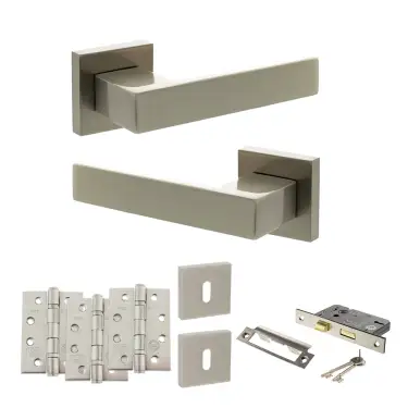 Click Here To Enlarge This Photo Of Atlantic - SP217SN Senza Pari Panetti Door Handle Pack - Satin Nickel