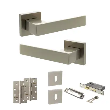 Click Here To Enlarge This Photo Of Atlantic - SP217SN Senza Pari Panetti Door Handle Pack - Satin Nickel