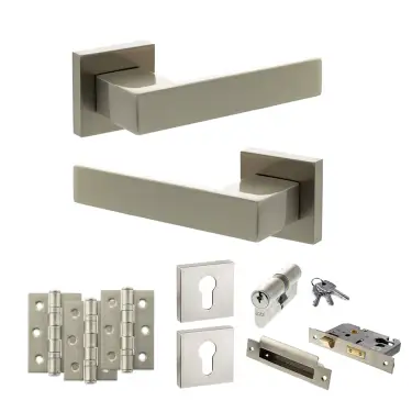 Click Here To Enlarge This Photo Of Atlantic - SP217SN Senza Pari Panetti Door Handle Pack - Satin Nickel