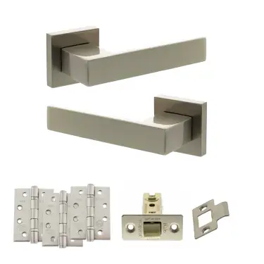 Click Here To Enlarge This Photo Of Atlantic - SP217SN Senza Pari Panetti Door Handle Pack - Satin Nickel