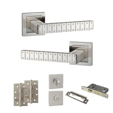 Click Here To Enlarge This Photo Of Atlantic - SPC193SN Senza Pari Bianca Door Handle Pack - Satin Nickel