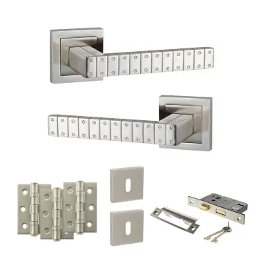 Click Here To Enlarge This Photo Of Atlantic - SPC193SN Senza Pari Bianca Door Handle Pack - Satin Nickel