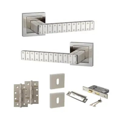 Click Here To Enlarge This Photo Of Atlantic - SPC193SN Senza Pari Bianca Door Handle Pack - Satin Nickel