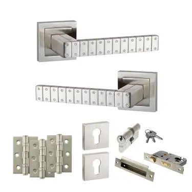 Click Here To Enlarge This Photo Of Atlantic - SPC193SN Senza Pari Bianca Door Handle Pack - Satin Nickel