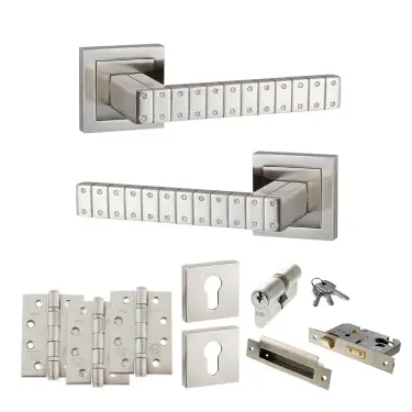 Click Here To Enlarge This Photo Of Atlantic - SPC193SN Senza Pari Bianca Door Handle Pack - Satin Nickel
