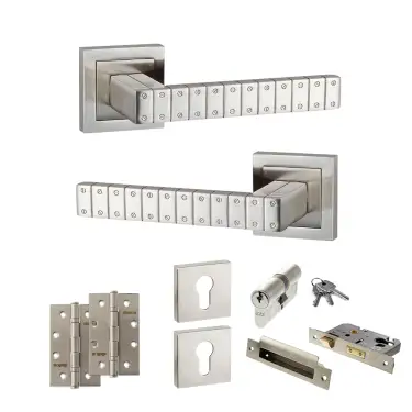 Click Here To Enlarge This Photo Of Atlantic - SPC193SN Senza Pari Bianca Door Handle Pack - Satin Nickel