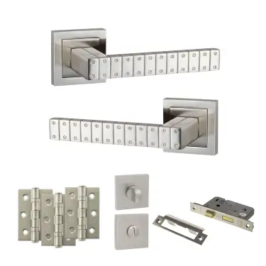 Click Here To Enlarge This Photo Of Atlantic - SPC193SN Senza Pari Bianca Door Handle Pack - Satin Nickel