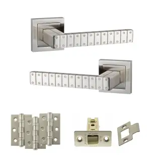 Atlantic - SPC193SN Senza Pari Bianca Door Handle Pack - Satin Nickel
