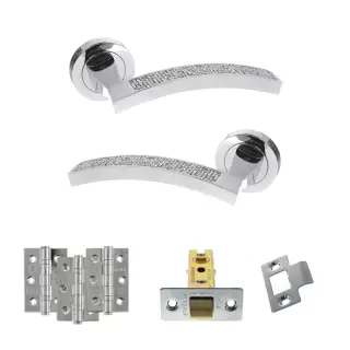 Atlantic - SPM167CRCP Senza Pari Crystal Door Handle Pack - Polished Chrome