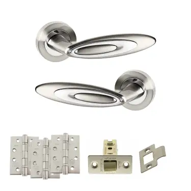 Click Here To Enlarge This Photo Of Atlantic - SPM222SNCP Senza Pari Elisse Door Handle Pack - Satin Nickel/Chrome