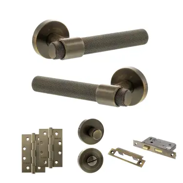 Click Here To Enlarge This Photo Of Atlantic - SPR160AB Senza Pari Andretta Door Handle Pack - Antique Brass