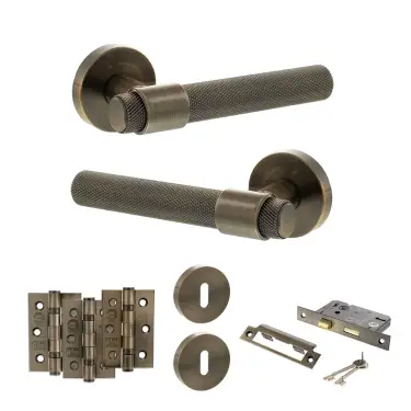 Click Here To Enlarge This Photo Of Atlantic - SPR160AB Senza Pari Andretta Door Handle Pack - Antique Brass