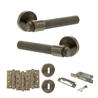 Click Here To Enlarge This Photo Of Atlantic - SPR160AB Senza Pari Andretta Door Handle Pack - Antique Brass