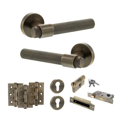 Click Here To Enlarge This Photo Of Atlantic - SPR160AB Senza Pari Andretta Door Handle Pack - Antique Brass