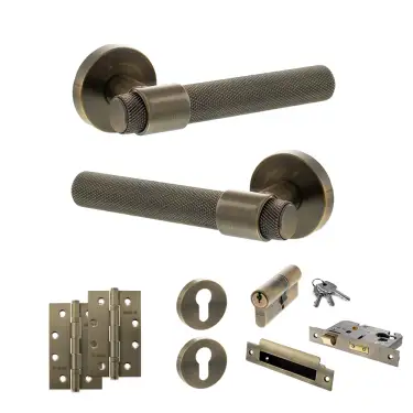 Click Here To Enlarge This Photo Of Atlantic - SPR160AB Senza Pari Andretta Door Handle Pack - Antique Brass