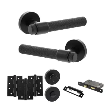 Click Here To Enlarge This Photo Of Atlantic - SPR160MB Senza Pari Andretta Door Handle Pack - Matt Black