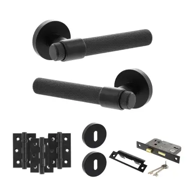 Click Here To Enlarge This Photo Of Atlantic - SPR160MB Senza Pari Andretta Door Handle Pack - Matt Black