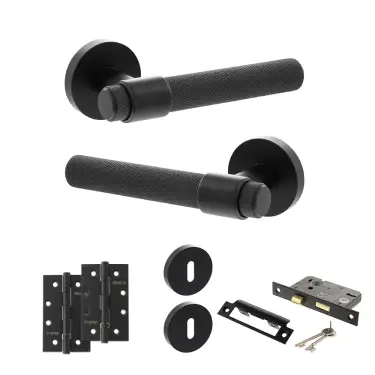 Click Here To Enlarge This Photo Of Atlantic - SPR160MB Senza Pari Andretta Door Handle Pack - Matt Black