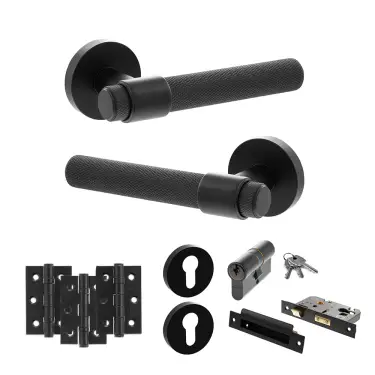 Click Here To Enlarge This Photo Of Atlantic - SPR160MB Senza Pari Andretta Door Handle Pack - Matt Black
