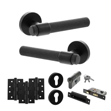 Click Here To Enlarge This Photo Of Atlantic - SPR160MB Senza Pari Andretta Door Handle Pack - Matt Black