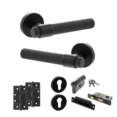 Click Here To Enlarge This Photo Of Atlantic - SPR160MB Senza Pari Andretta Door Handle Pack - Matt Black