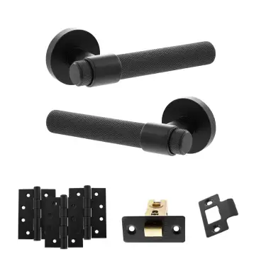 Click Here To Enlarge This Photo Of Atlantic - SPR160MB Senza Pari Andretta Door Handle Pack - Matt Black