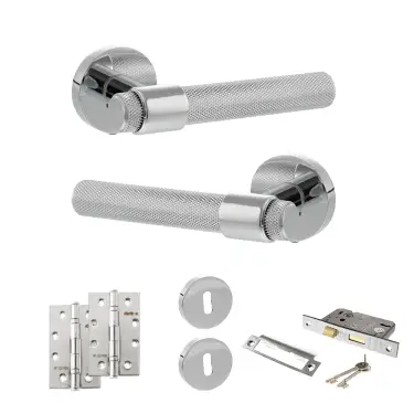 Click Here To Enlarge This Photo Of Atlantic - SPR160PC Senza Pari Andretta Door Handle Pack - Polished Chrome