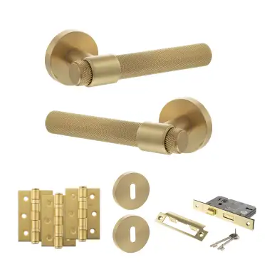 Click Here To Enlarge This Photo Of Atlantic - SPR160SB Senza Pari Andretta Door Handle Pack - Satin Brass