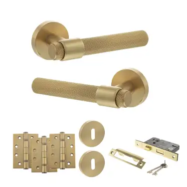 Click Here To Enlarge This Photo Of Atlantic - SPR160SB Senza Pari Andretta Door Handle Pack - Satin Brass