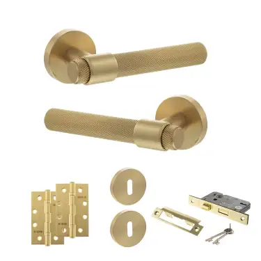 Click Here To Enlarge This Photo Of Atlantic - SPR160SB Senza Pari Andretta Door Handle Pack - Satin Brass