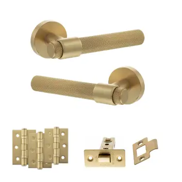 Click Here To Enlarge This Photo Of Atlantic - SPR160SB Senza Pari Andretta Door Handle Pack - Satin Brass