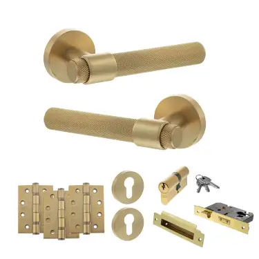 Click Here To Enlarge This Photo Of Atlantic - SPR160SB Senza Pari Andretta Door Handle Pack - Satin Brass
