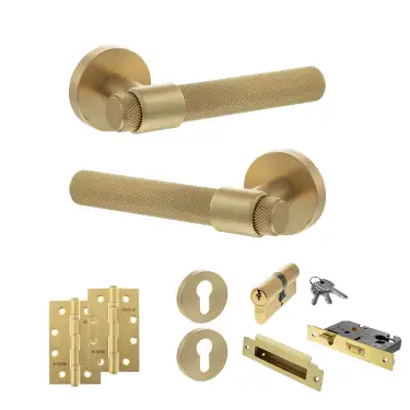 Click Here To Enlarge This Photo Of Atlantic - SPR160SB Senza Pari Andretta Door Handle Pack - Satin Brass