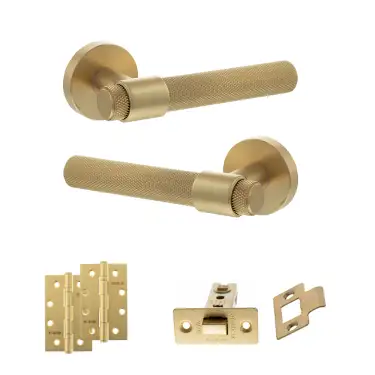 Click Here To Enlarge This Photo Of Atlantic - SPR160SB Senza Pari Andretta Door Handle Pack - Satin Brass