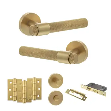 Click Here To Enlarge This Photo Of Atlantic - SPR160SB Senza Pari Andretta Door Handle Pack - Satin Brass