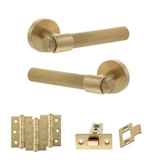 Atlantic - SPR160SB Senza Pari Andretta Door Handle Pack - Satin Brass