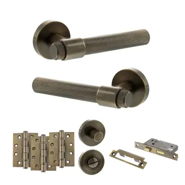 Click Here To Enlarge This Photo Of Atlantic - SPR165AB Senza Pari Fasana Door Handle Pack - Antique Brass