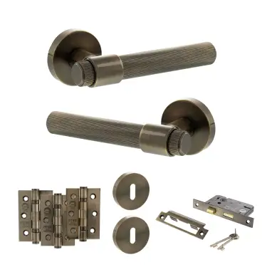 Click Here To Enlarge This Photo Of Atlantic - SPR165AB Senza Pari Fasana Door Handle Pack - Antique Brass