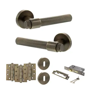 Click Here To Enlarge This Photo Of Atlantic - SPR165AB Senza Pari Fasana Door Handle Pack - Antique Brass