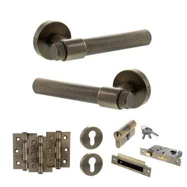 Click Here To Enlarge This Photo Of Atlantic - SPR165AB Senza Pari Fasana Door Handle Pack - Antique Brass