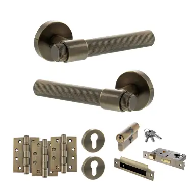 Click Here To Enlarge This Photo Of Atlantic - SPR165AB Senza Pari Fasana Door Handle Pack - Antique Brass